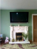 Wall mounted TV in Poleglass home, installed by Aerial Installations and Services, Belfast, Northern Ireland